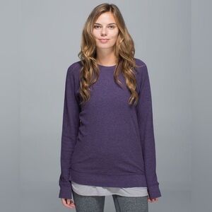 Lululemon Open Your Heart Long Sleeve II Stripped Purple